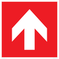 PV14293: White Arrow on red background