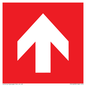 PV14293: White Arrow on red background