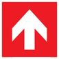 PV14293: White Arrow on red background