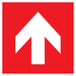 PV14293: White Arrow on red background