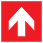PV14293: White Arrow on red background