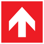 PV14293: White Arrow on red background