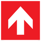 PV14293: White Arrow on red background