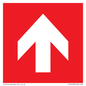 PV14293: White Arrow on red background