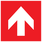 PV14293: White Arrow on red background