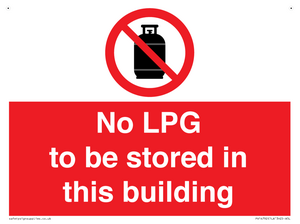 PV14792: No LPG to be stored in this building