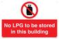PV14792: No LPG to be stored in this building