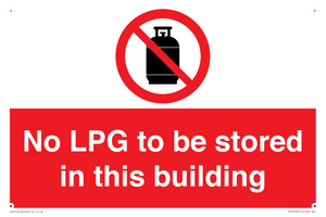 PV14792: No LPG to be stored in this building