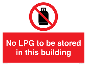 PV14792: No LPG to be stored in this building