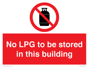 PV14792: No LPG to be stored in this building