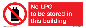 PV14792: No LPG to be stored in this building