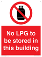 PV14792: No LPG to be stored in this building