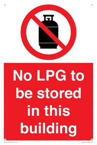 PV14792: No LPG to be stored in this building