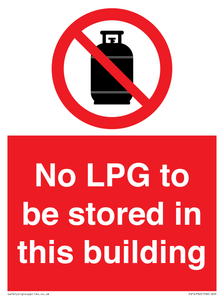 PV14792: No LPG to be stored in this building
