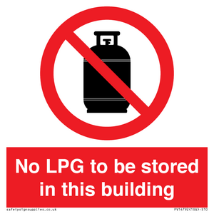 PV14792: No LPG to be stored in this building