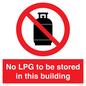 PV14792: No LPG to be stored in this building