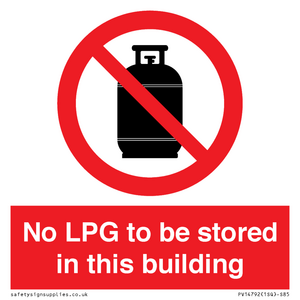 PV14792: No LPG to be stored in this building