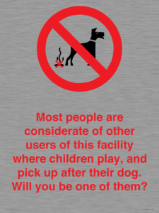 PV14828: Most people pick up their dog's poo
