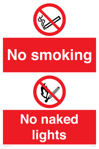 PV14990: No smoking / No naked lights dual sign