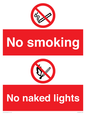 PV14990: No smoking / No naked lights dual sign