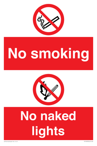 PV14990: No smoking / No naked lights dual sign