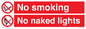 PV14990: No smoking / No naked lights dual sign