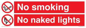 PV14990: No smoking / No naked lights dual sign