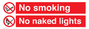 PV14990: No smoking / No naked lights dual sign