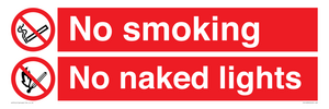 PV14990: No smoking / No naked lights dual sign