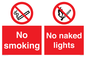 PV14990: No smoking / No naked lights dual sign