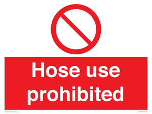 PV15030: Hose use prohibited