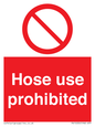 PV15030: Hose use prohibited
