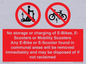 PV15295: No storage or charging of E-Bikes, E-Scooters, Mobility Scooters