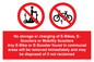 PV15295: No storage or charging of E-Bikes, E-Scooters, Mobility Scooters