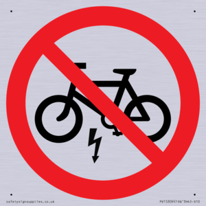 PV15309: P946 Prohibition: No electric bikes symbol only
