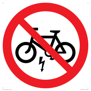 PV15309: P946 Prohibition: No electric bikes symbol only