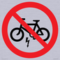 PV15309: P946 Prohibition: No electric bikes symbol only
