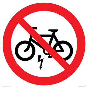 PV15309: P946 Prohibition: No electric bikes symbol only