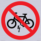 PV15309: P946 Prohibition: No electric bikes symbol only