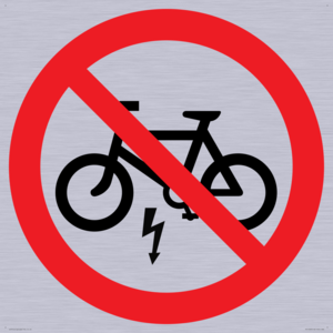 PV15309: P946 Prohibition: No electric bikes symbol only