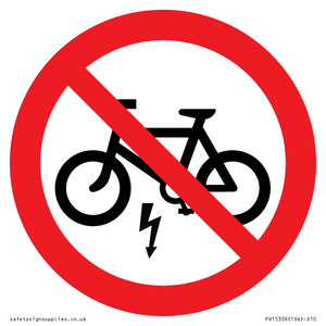 PV15309: P946 Prohibition: No electric bikes symbol only
