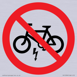 PV15309: P946 Prohibition: No electric bikes symbol only