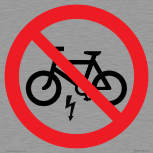 PV15309: P946 Prohibition: No electric bikes symbol only