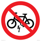 PV15309: P946 Prohibition: No electric bikes symbol only