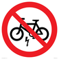 PV15309: P946 Prohibition: No electric bikes symbol only