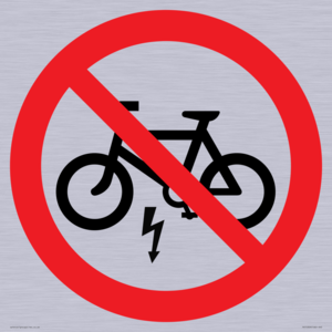 PV15309: P946 Prohibition: No electric bikes symbol only