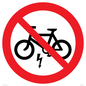 PV15309: P946 Prohibition: No electric bikes symbol only