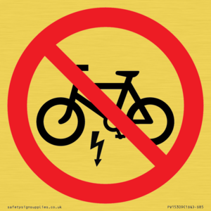 PV15309: P946 Prohibition: No electric bikes symbol only