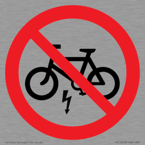 PV15309: P946 Prohibition: No electric bikes symbol only