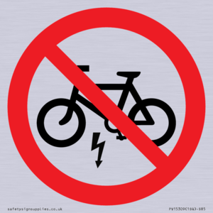 PV15309: P946 Prohibition: No electric bikes symbol only
